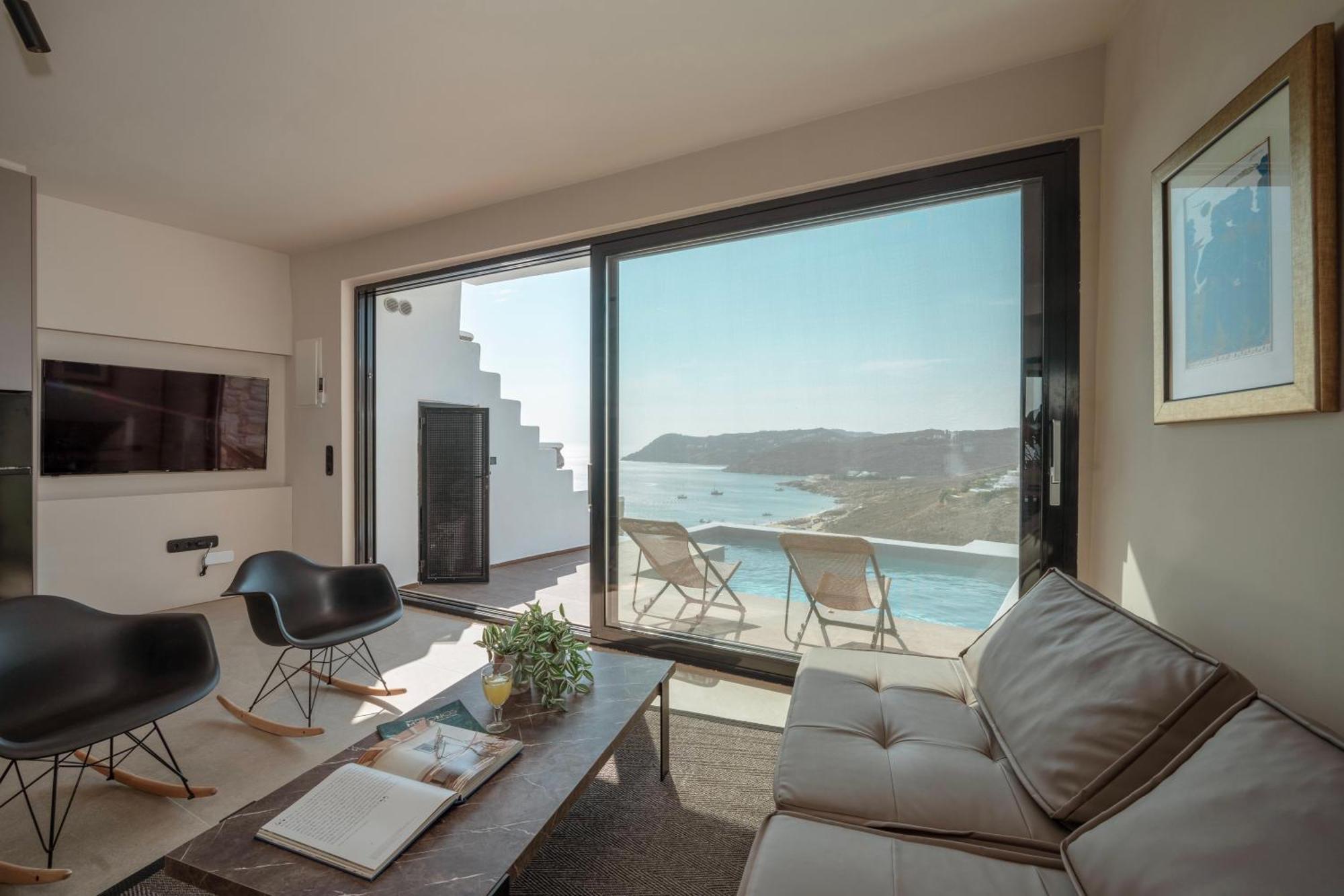 Luxury House With Private Pool At Elia Beach Mykonos Town Bagian luar foto