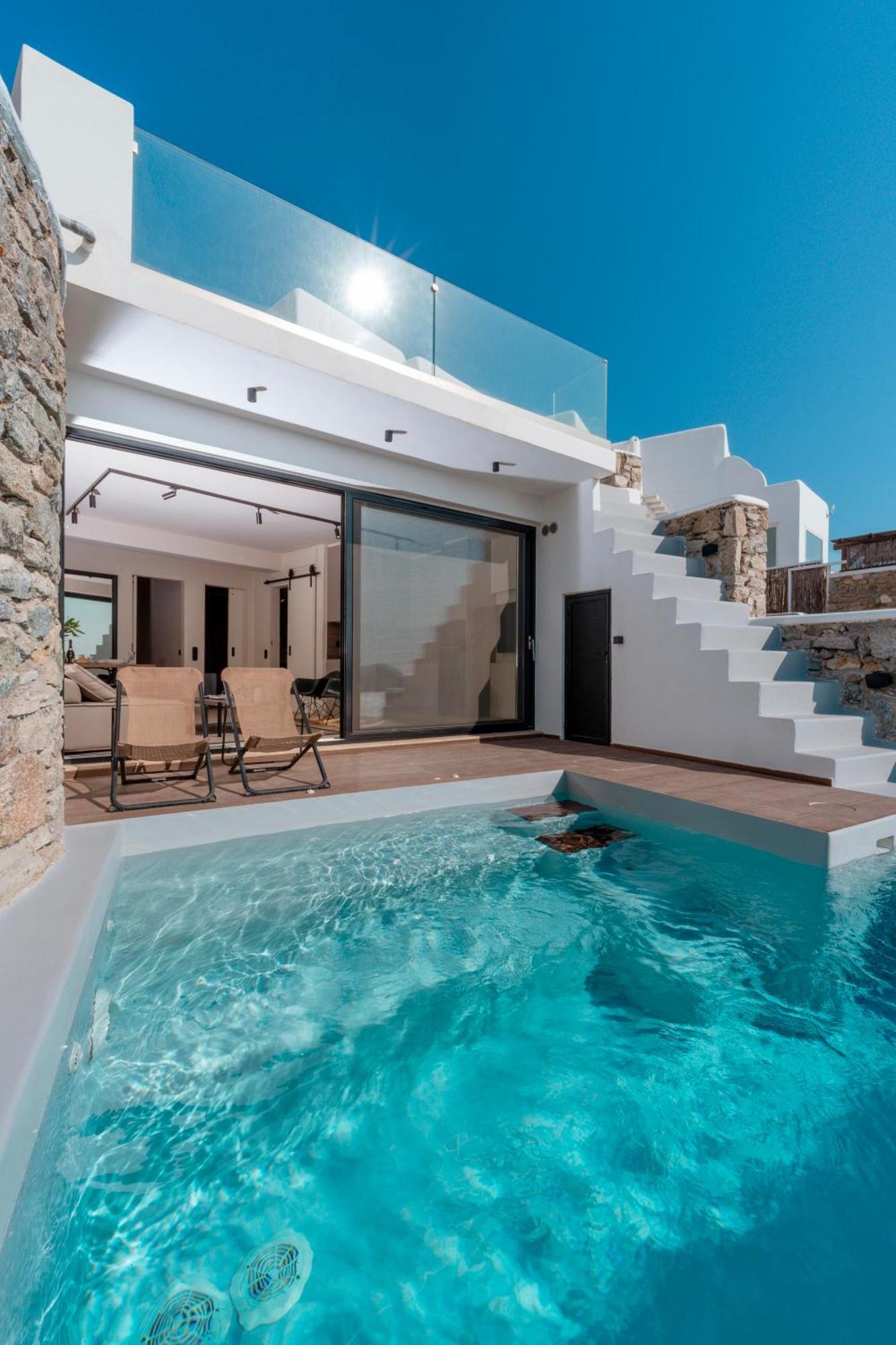 Luxury House With Private Pool At Elia Beach Mykonos Town Bagian luar foto