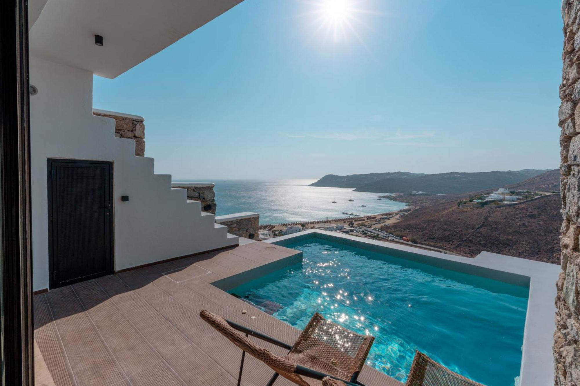 Luxury House With Private Pool At Elia Beach Mykonos Town Bagian luar foto
