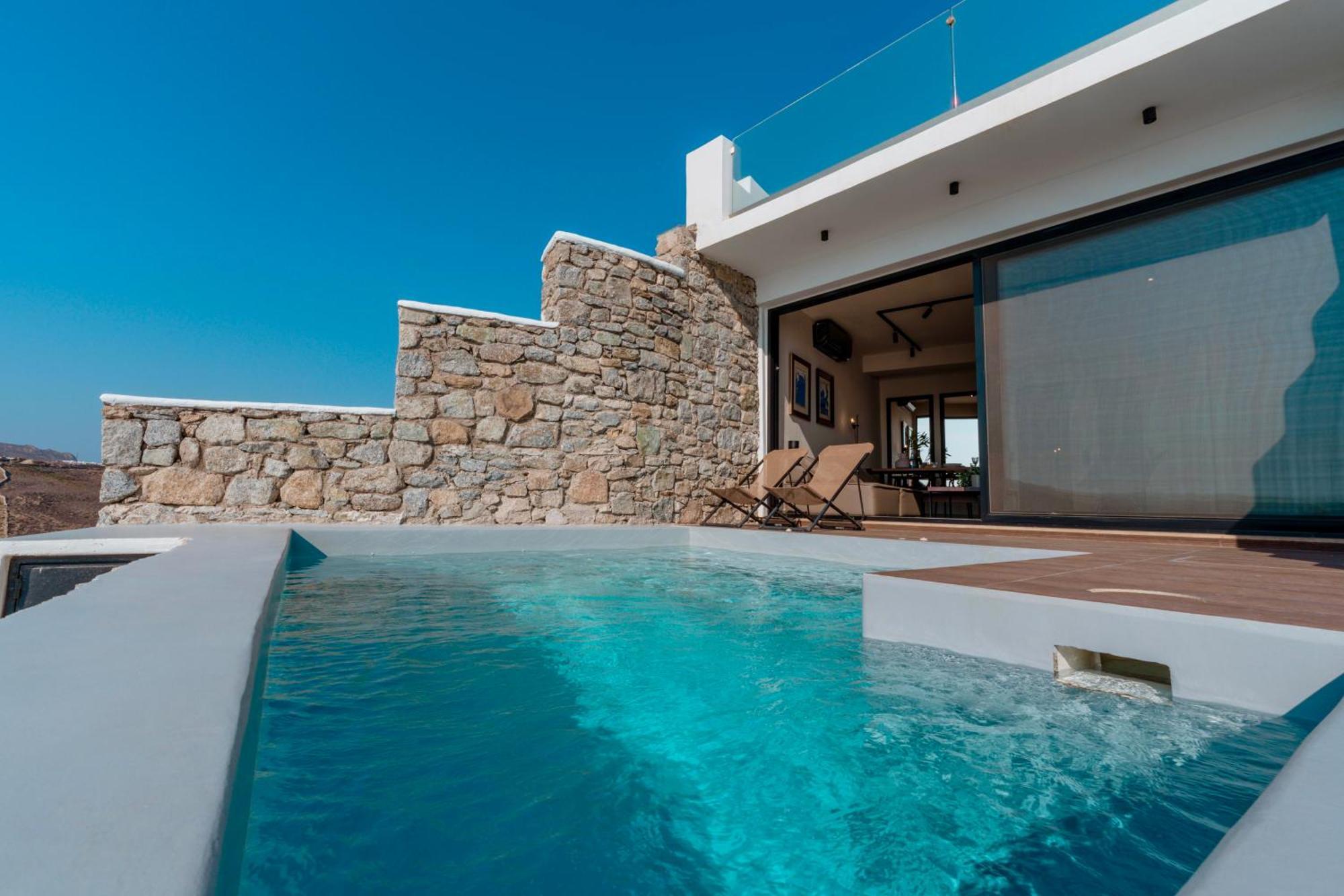Luxury House With Private Pool At Elia Beach Mykonos Town Bagian luar foto