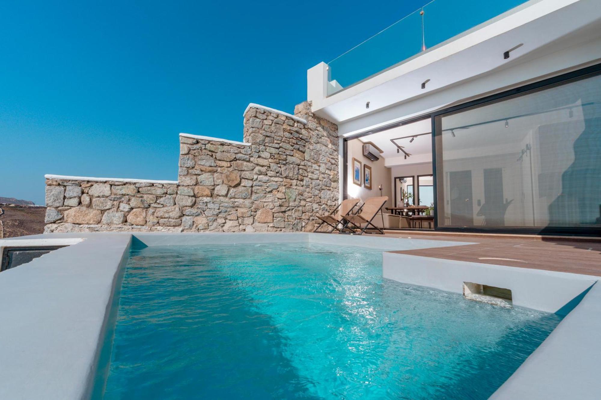 Luxury House With Private Pool At Elia Beach Mykonos Town Bagian luar foto