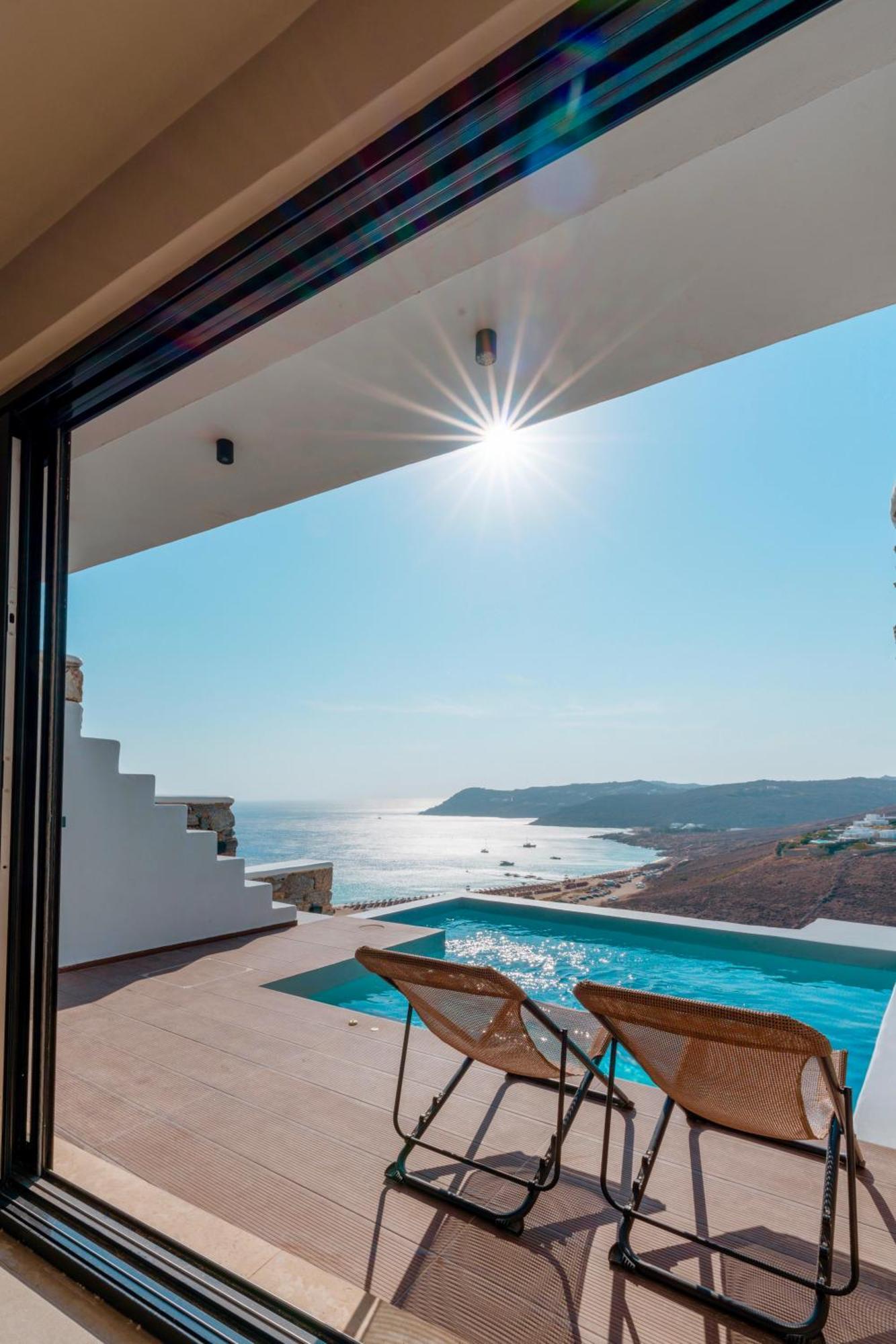 Luxury House With Private Pool At Elia Beach Mykonos Town Bagian luar foto